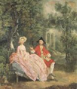 Thomas Gainsborough Conversation in a Park(perhaps the Artist and His Wife) (mk05) France oil painting artist